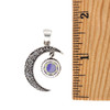 Size of sterling silver moon pendant. 
