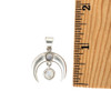 Size of crescent moon pendant with Moonstone. 