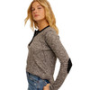 Brushed Heather Ribbed Henley Top side view