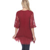 Pretty Angel Red Lace Tunic Top back view