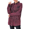 Dark Plum Mineral Washed Shacket sleeve view