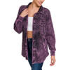 Blackberry Purple Mineral Washed Shacket front view