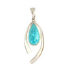 Turquoise silver pendant. 