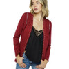 Vocal Apparel Stud Jacket with Zippers front stud view