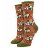 Magic Mountain Mushroom Women's Socks Rust Heather