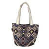 Backside of the three cat Laurel Burch shoulder tote bag. 