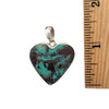 Size of Shattuckite heart pendant. 