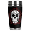 Fancy Skull Stainless Steel Neoprene Cover Travel Mug