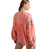 Boho Chic Oversized Fit Embroidered Blouse back view