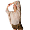 Boho Chic Oversized Fit Embroidered Blouse embroidered sleeve view