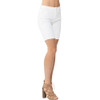 Judy Blue Mid Rise Cuff Bermuda Shorts front view