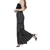 Angie Wide Leg Pants with Lace Inserts side view