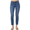 Judy Blue Mid Rise Relaxed Fit Braid Detail Jeans front view