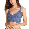 POL Clothing Indigo Blue Crochet Lace Bralette