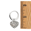 Cubic Zirconia sterling silver, Rhodium-plated ring with a ruler. 