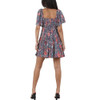 Angie Blue Flutter Sleeve Babydoll Dress back view