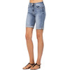 Judy Blue Hi-Rise Cuffed Bermuda Shorts side view