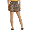 umgee Animal Print Ruffle Hem Shorts back view