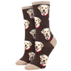 Labrador Puppy Dog Socks Brown