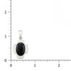Sterling Silver Onyx Oval Pendant – Measurement View