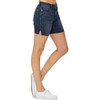 Judy Blue Mid Rise Mid Length Cut Off Shorts 15258 side view