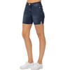Judy Blue Mid Rise Mid Length Cut Off Shorts 15258 front view