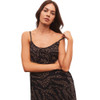 Z Supply Wild Dot Flared Jumpsuit scoop neckline view