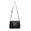 Charcoal boho mandala design leather purse.  