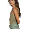 POL Clothing Olive Stud Ribbed Tank Top side view