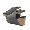 VOLATILE Footwear - DIVISION - Black Wedge Sandal back view