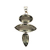 Green Amethyst sterling silver pendant. 