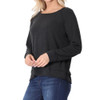 T-Party Round Neck Long Sleeve Top front view