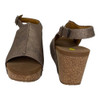 Volatile Footwear - Division - Bronze Wedge Sandal front and back view