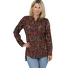 Floral Button Front High Low Hem Shirt