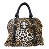 Leopard purse with Fleur de Lis.
