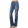 Judy Blue Mid Rise Hand Sand and Destroy Boot Cut Jeans 