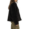 Black Faux Fur Jacket side view