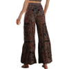 Angie Wide Leg Pants with Lace Inserts back view