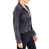Waffle Knit Mineral Washed Cropped Jacket side view