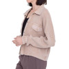 Waffle Knit Mineral Washed Cropped Jacket side view