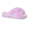 Lilac faux fur slumber slipper.
