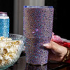 Iridescent Rhinestone Tumbler