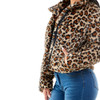 Faux Fur Leopard Print Jacket pocket view