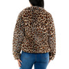 Faux Fur Leopard Print Jacket back view