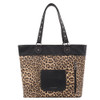 Montana west leopard print wide tote bag backside. 