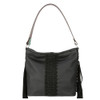 Front view of Trinity Ranch black hobo bag purse. 