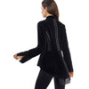 Adore Black Velvet and Lace Military Style Jacket back view