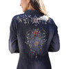 Embroidered Back Acid Washed Jacket Dress back close up view
