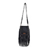 Hanging Wrangler black studded fringe crossbody purse. 