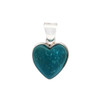 Small Turquoise sterling silver heart.  